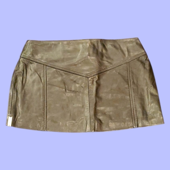 One teaspoon by Revolve Black Leather Lace-Up Skirt. Size Small - Picture 2 of 5